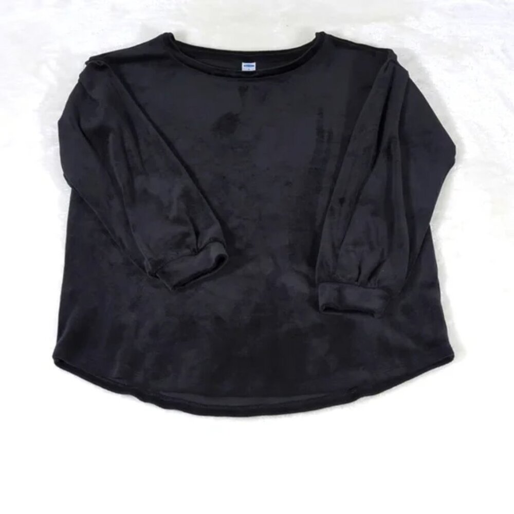 Old Navy Black velour top XS - M Near NEW!